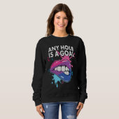 Any Hole Is A Goal Bisexual Rainbow Pride Bisexual Sweatshirt (Vorne ganz)