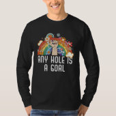 Any Hole Is A Goal Bisexual Rainbow Pride Bisexual T-Shirt (Vorderseite)