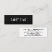 Any Party Time Celebration Hand Out Or Mail Invite Mini Visitenkarte (Vorne/Hinten)
