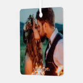 Any Personalized Dated Photo Ornament Aus Metall (Vorderseite links)