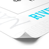 ANY team colors basketball team + athlete photo Poster (Ecke)