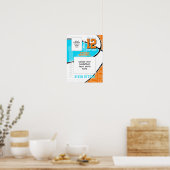 ANY team colors basketball team + athlete photo Poster (Küche)