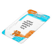 ANY team colors volleyball athlete photo Magnet (Linke Seite)