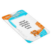 ANY team colors volleyball athlete photo Magnet (Rechte Seite)