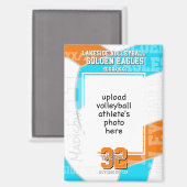 ANY team colors volleyball athlete photo Magnet (Vorderseite/Rückseite)