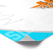 ANY team colors volleyball player photo Poster (Ecke)