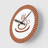 Any Time Is Coffee Time Runde Wanduhr (Winkel)