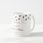 Any Wedding Anniversary Year Coffee Themed Kaffeetasse (VorderseiteRechts)