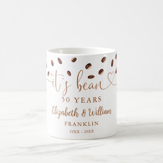 Any Wedding Anniversary Year Coffee Themed Kaffeetasse (Mittel)