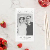 Any Wedding Anniversary Your Names and Photo Serviette (Beispiel)