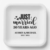 Any Year Anniversary Personalized Pappteller (Vorderseite)