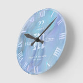 Any Year Opal Look Wedding Anniversary Runde Wanduhr (Winkel)