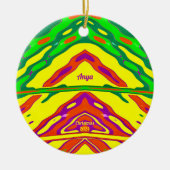 ANYA ~ 3D CHRISTMAS Red Green Yellow 2024 Keramik Ornament (Vorne)