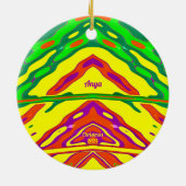 ANYA ~ 3D CHRISTMAS Red Green Yellow 2024 Keramik Ornament (Hinten)
