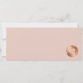 Anya Copper Rose Gold Foil Grunge Hochzeit Einladung (Rückseite)