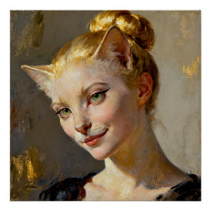 „Anya, gewissenhaft zufrieden“ – Eine feminine Kat Poster