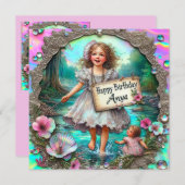 ~ ANYA ~ Happy Birthday ~ Girl Paddling ~ (Vorne/Hinten)