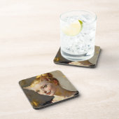 “Anya, Meticulously Content” – A Feminine Feline  Getränkeuntersetzer (Rechte Seite)