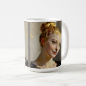 “Anya, Meticulously Content” – A Feminine Feline Kaffeetasse (VorderseiteRechts)