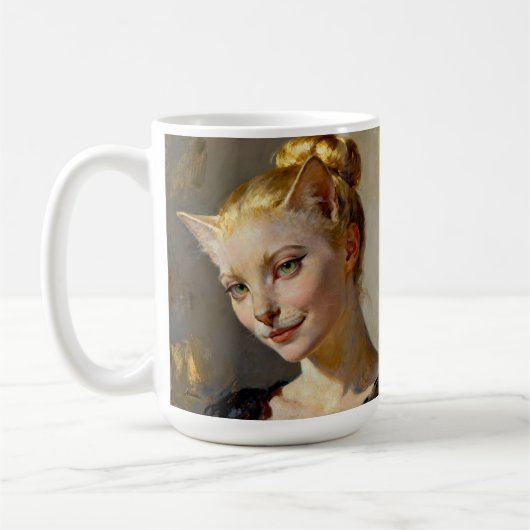 “Anya, Meticulously Content” – A Feminine Feline Kaffeetasse (Links)