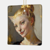 “Anya, Meticulously Content” – A Feminine Feline  Keramikornament (Links)