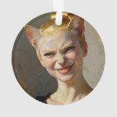 “Anya, Meticulously Content” – A Feminine Feline  Ornament (Rückseite)