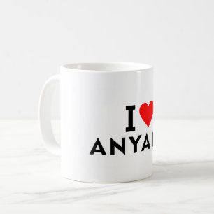 Anyang Südkorea Liebesstadt Herz wie Reisen Kaffeetasse