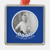 Anyone Date Custom Blue Foto Ornament (Vorne)