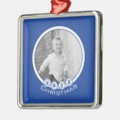 Anyone Date Custom Blue Foto Ornament (Links)