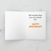 "ANYONE of a Certain Age" Funnny Geburtstag Karte (Innenseite)