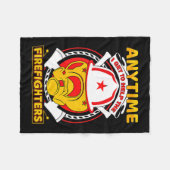 Anytime I Get To Help Fireman Gift Proud Firefight Fleecedecke (Vorderseite (Horizontal))