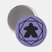 Anytime Meeple Black Art Magnet (Vorderseite/Rückseite)