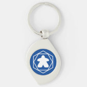 Anytime Meeple White Art Schlüsselanhänger (Vorderseite)