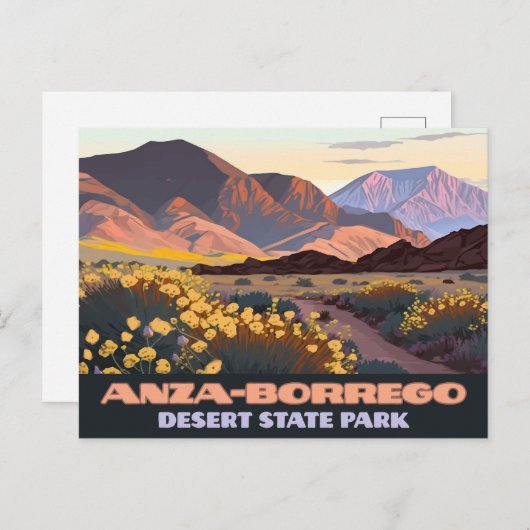 Anza Borrego Desert Staat Park California Postkarte (Vorne/Hinten)