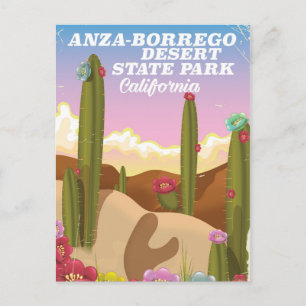 Anza-Borrego Desert State Park Reiseplakat Postkarte