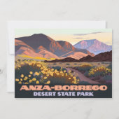 Anza Borrego Wüste Staat Park California Blume Einladung (Rückseite)