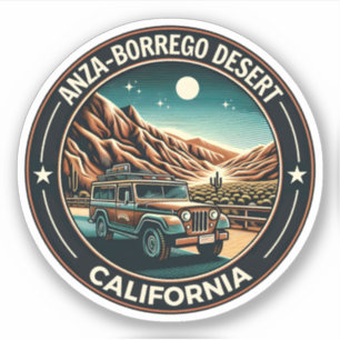Anza-Borrego Wüste Staat Park California Geschenke Aufkleber