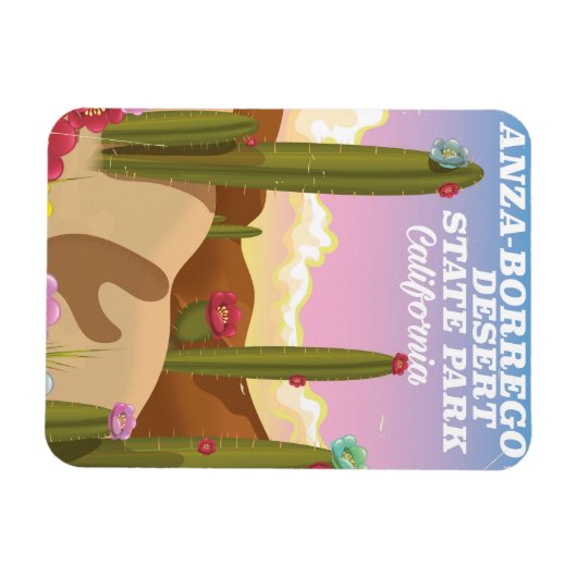 Anza-Borrego Wüste Staat Park Reiseplakat Magnet (Horizontal)