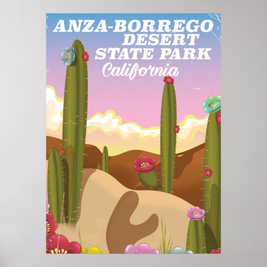 Anza-Borrego Wüste Staat Park Reiseplakat Poster (Vorne)