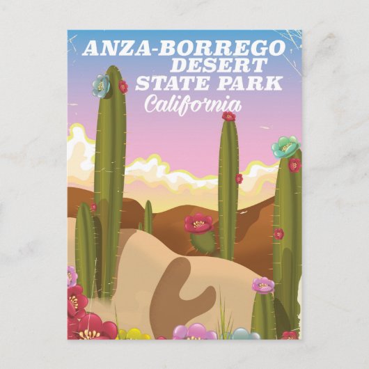 Anza-Borrego Wüste Staat Park Reiseplakat Postkarte (Vorderseite)