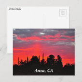 Anza, CA Postcard Postkarte (Vorne/Hinten)