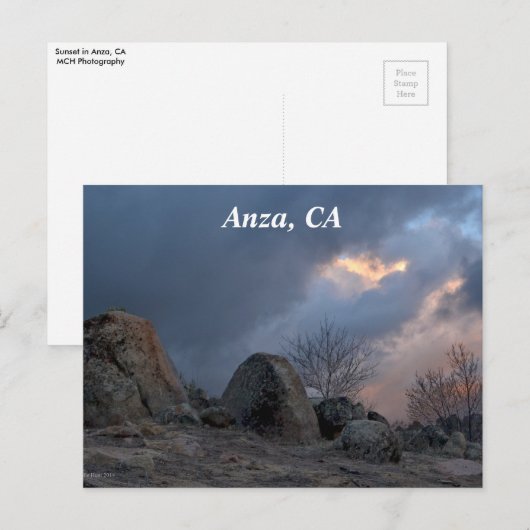 Anza, CA Postcard Postkarte (Vorne/Hinten)