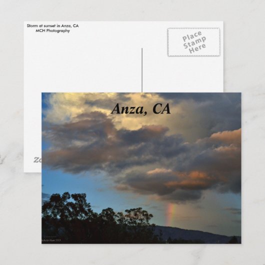 Anza, CA Postcard Postkarte (Vorne/Hinten)