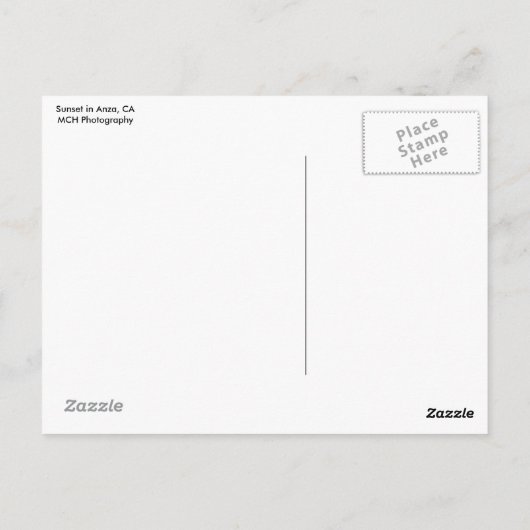 Anza, CA Postcard Postkarte (Rückseite)