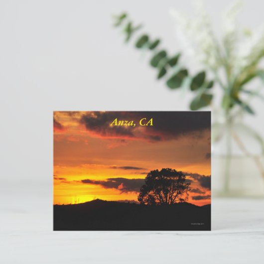 Anza, CA Sunset Postkarte (Stehend Vorderseite)