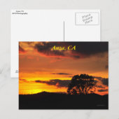 Anza, CA Sunset Postkarte (Vorne/Hinten)