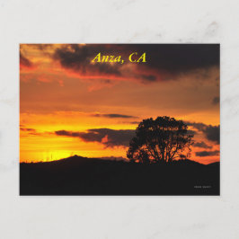 Anza, CA Sunset Postkarte