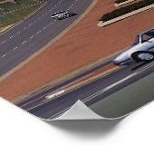 Anzac Parade and Parliament House, Canberra, Austr Poster (Ecke)