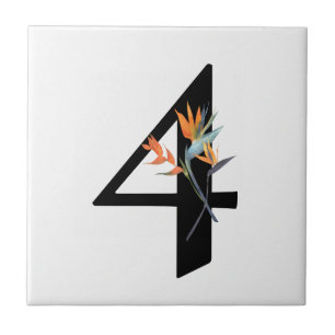 Anzahl 4 Tropische Blume Keramik Tile Fliese
