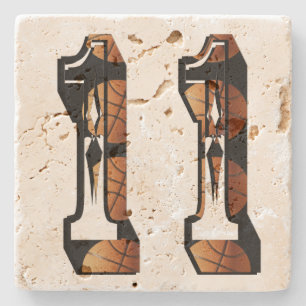 Anzahl der Basketballspieler elf, Steinuntersetzer